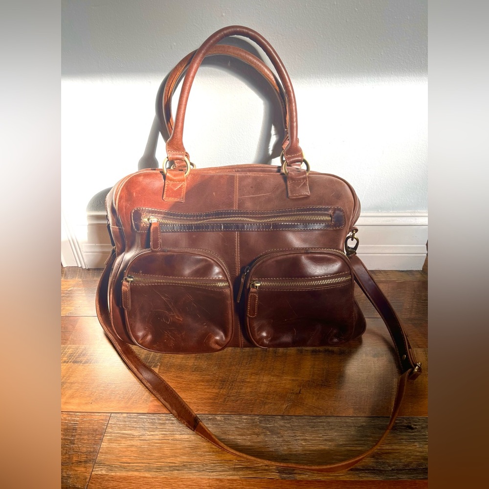 Handmade Leather English Weekender Bag